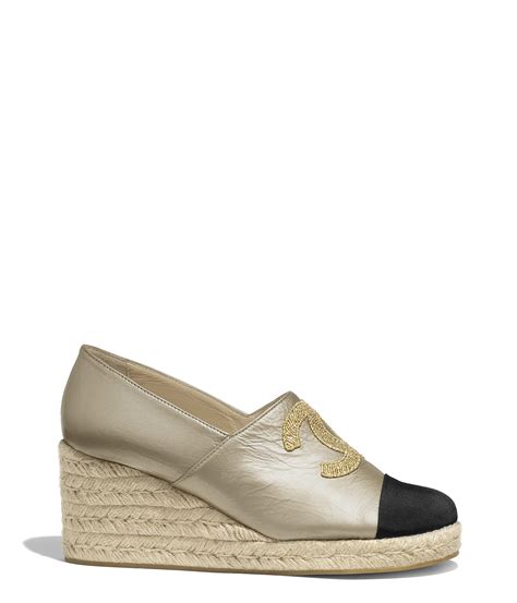 chanel espadrill black|chanel espadrilles price euro.